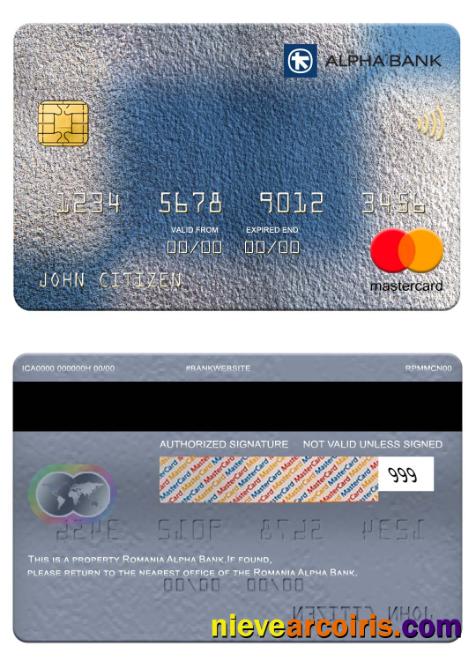 Romania Alpha Bank mastercard